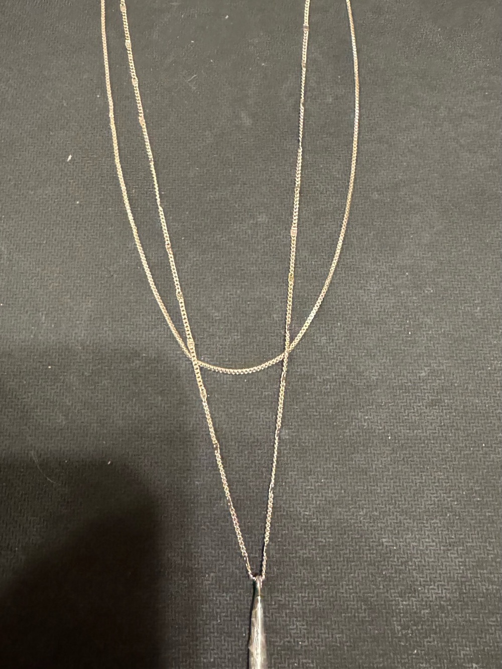 Jenny Bird Layered Silver Layered Pendant Necklace - Picture 3 of 4
